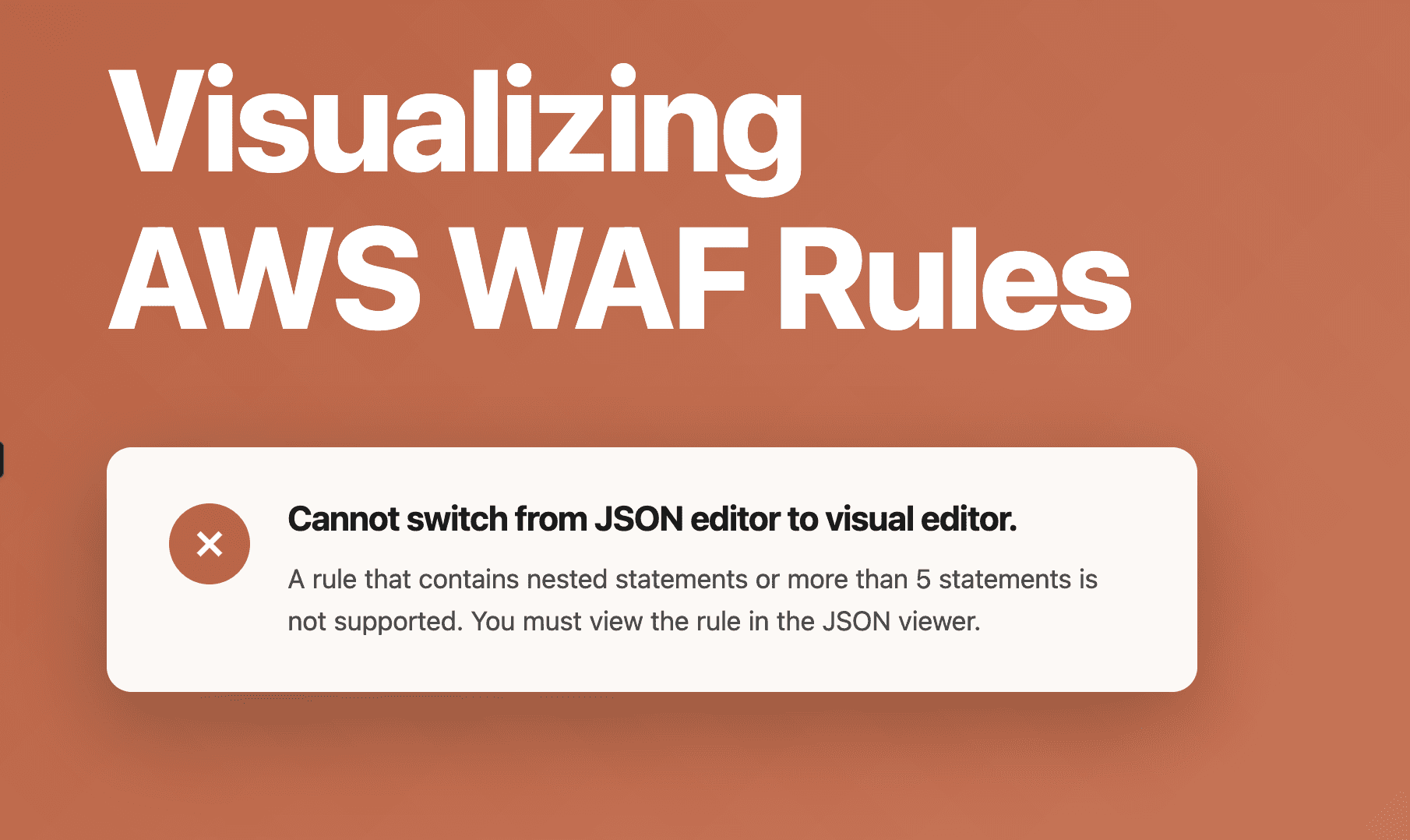 Visualizing AWS WAF Rules